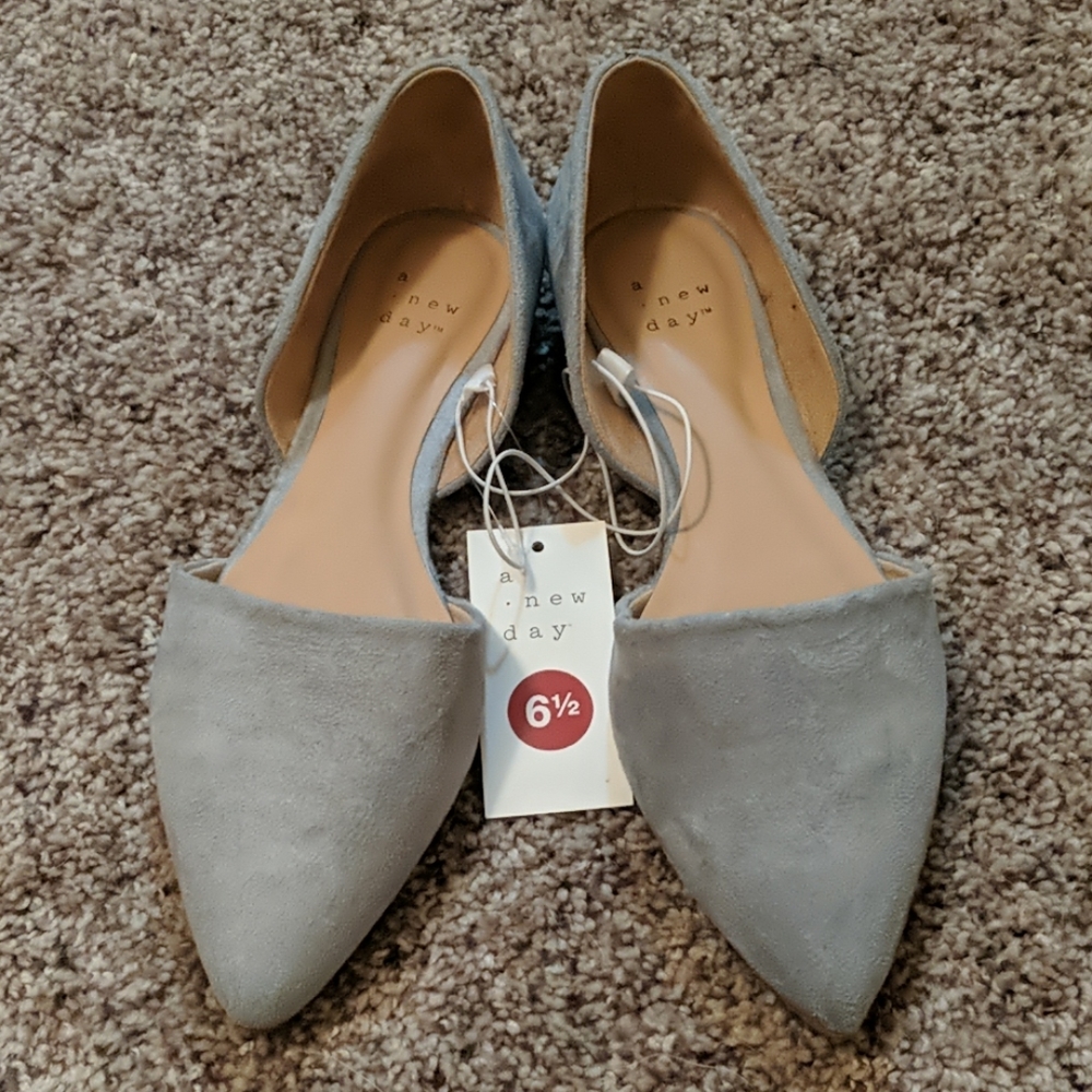 Baby blue flats
